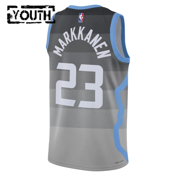 Maglia Utah Jazz Lauri Markkanen City Edition 2025-26 Swingman Grigio - Bambino