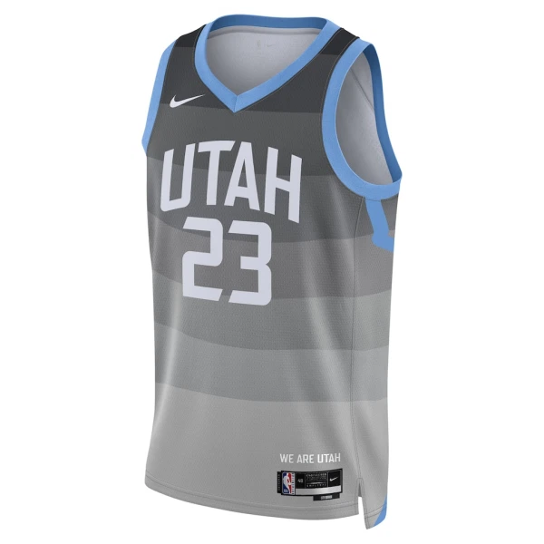 Maglia Utah Jazz Lauri Markkanen City Edition 2025-26 Swingman Grigio - Uomo