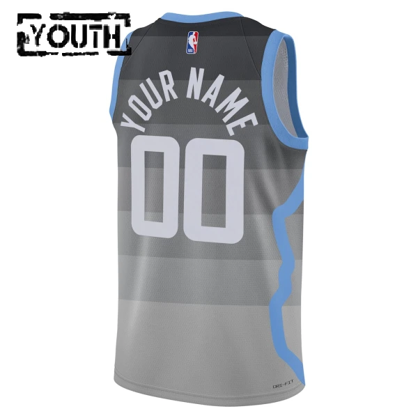 Maglia Utah Jazz Personalizzata City Edition 2025-26 Swingman Grigio - Bambino