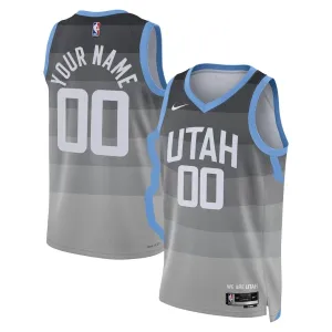 Maglia Utah Jazz Personalizzata City Edition 2025-26 Swingman Grigio - Uomo
