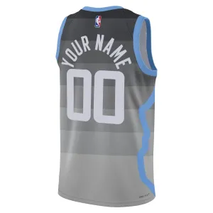 Maglia Utah Jazz Personalizzata City Edition 2025-26 Swingman Grigio - Uomo