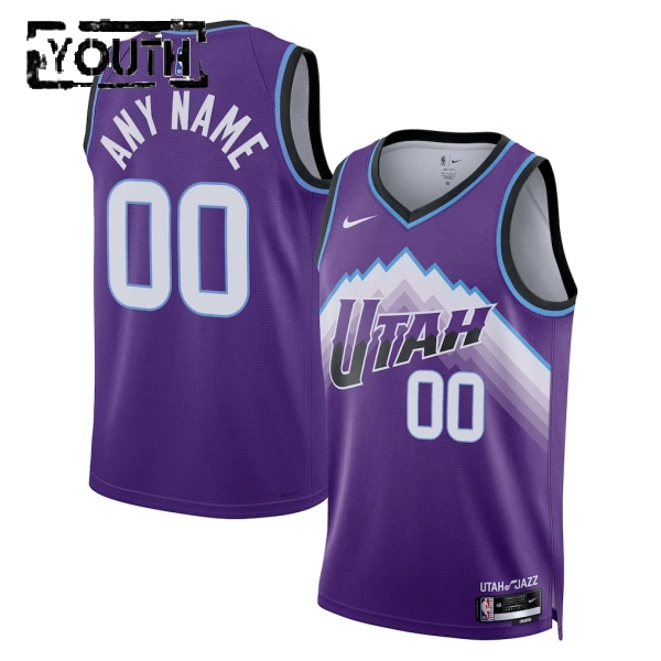 Maglia Utah Jazz Personalizzata Icon Edition 2025-26 Swingman Viola - Bambino