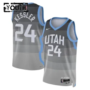 Maglia Utah Jazz Walker Kessler City Edition 2025-26 Swingman Grigio - Bambino