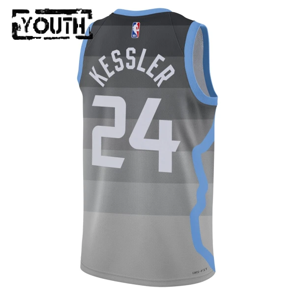 Maglia Utah Jazz Walker Kessler City Edition 2025-26 Swingman Grigio - Bambino
