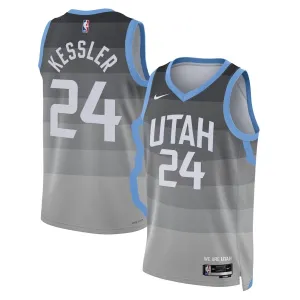 Maglia Utah Jazz Walker Kessler City Edition 2025-26 Swingman Grigio - Uomo