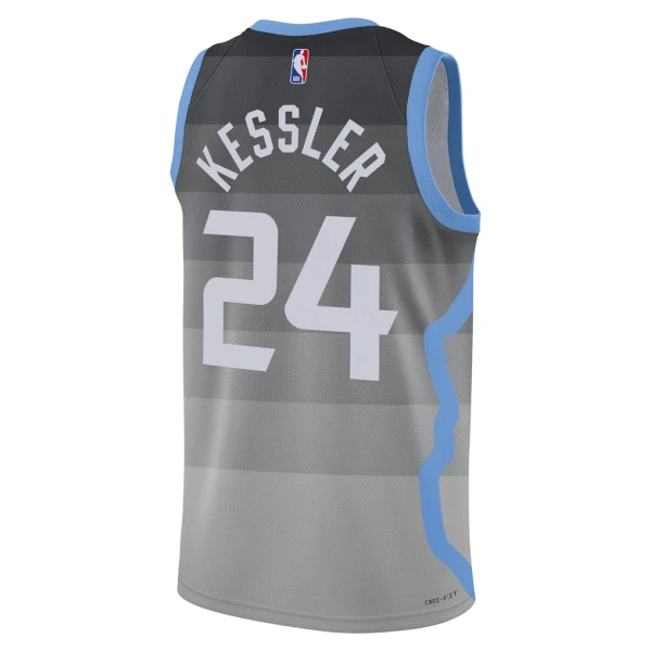 Maglia Utah Jazz Walker Kessler City Edition 2025-26 Swingman Grigio - Uomo