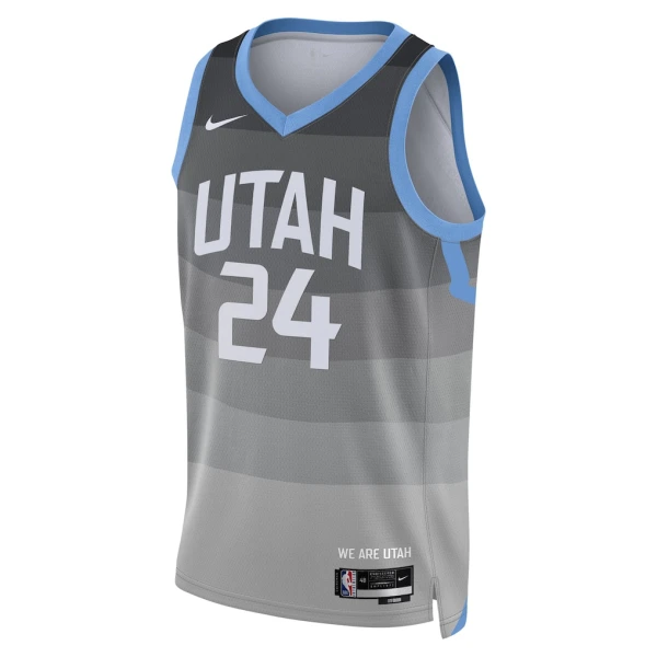 Maglia Utah Jazz Walker Kessler City Edition 2025-26 Swingman Grigio - Uomo