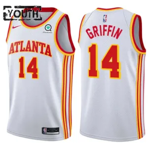 Maglia Atlanta Hawks AJ Griffin 14 Association Edition Swingman Bianco - Bambino Maglia Atlanta Hawks AJ Griffin 14 Association Edition Swingman Bianco - Bambino