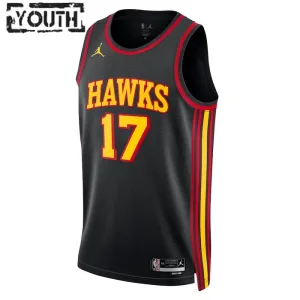 Maglia Atlanta Hawks Jordan Onyeka Okongwu 17 Statement Edition Swingman Nero - Bambino