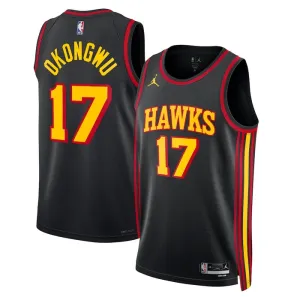 Maglia Atlanta Hawks Jordan Onyeka Okongwu 17 Statement Edition Swingman Nero - Uomo