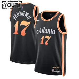 Maglia Atlanta Hawks Onyeka Okongwu 20 City Edition 2022-23 Swingman Nero - Bambino