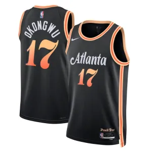 Maglia Atlanta Hawks Onyeka Okongwu 20 City Edition 2022-23 Swingman Nero - Uomo
