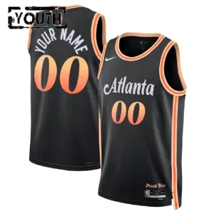 Maglia Atlanta Hawks Personalizzata City Edition 2022-23 Swingman Nero - Bambino