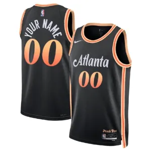 Maglia Atlanta Hawks Personalizzata City Edition 2022-23 Swingman Nero - Uomo