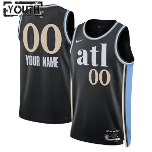 Maglia Atlanta Hawks Personalizzata City Edition 2023-24 Swingman Nero - Bambino