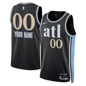 Maglia Atlanta Hawks Personalizzata City Edition 2023-24 Swingman Nero - Uomo