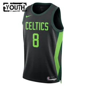Maglia Boston Celtics Kristaps Porzingis City Edition 2024-25 Swingman Nero - Bambino