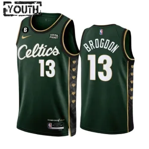 Maglia Boston Celtics Malcolm Brogdon 13 City Edition 2022-23 Swingman Verde - Bambino Maglia Boston Celtics Malcolm Brogdon 13 City Edition 2022-23 Swingman Verde - Bambino