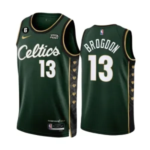 Maglia Boston Celtics Malcolm Brogdon 13 City Edition 2022-23 Swingman Verde - Uomo Maglia Boston Celtics Malcolm Brogdon 13 City Edition 2022-23 Swingman Verde - Uomo