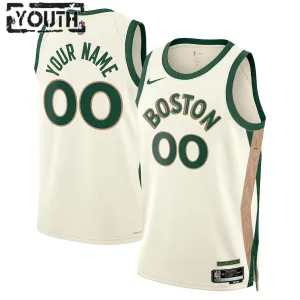 Maglia Boston Celtics Personalizzata City Edition 2023-24 Swingman Bianco - Bambino