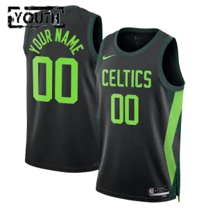 Maglia Boston Celtics Personalizzata City Edition 2024-25 Swingman Nero - Bambino