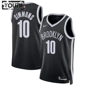 Maglia Brooklyn Nets Ben Simmons 10 Icon Edition Swingman Nero - Bambino