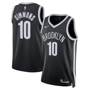 Maglia Brooklyn Nets Ben Simmons 10 Icon Edition Swingman Nero - Uomo