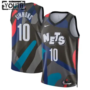 Maglia Brooklyn Nets Ben Simmons City Edition 2023-24 Swingman Nero - Bambino