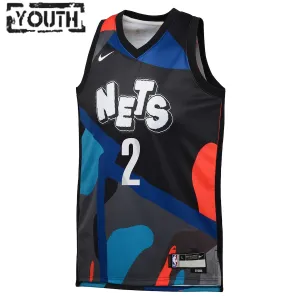 Maglia Brooklyn Nets Cameron Johnson City Edition 2023-24 Swingman Nero - Bambino