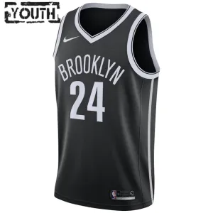 Maglia Brooklyn Nets Cameron Thomas 24 Icon Edition Swingman Nero - Bambino