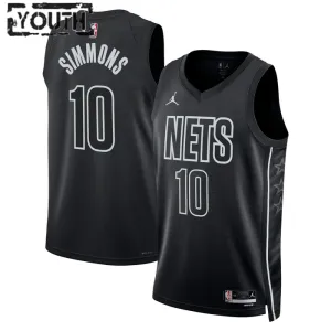 Maglia Brooklyn Nets Jordan Ben Simmons 10 Statement Edition Swingman Nero - Bambino