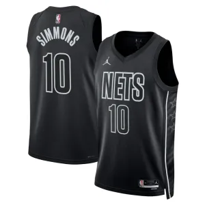 Maglia Brooklyn Nets Jordan Ben Simmons 10 Statement Edition Swingman Nero - Uomo