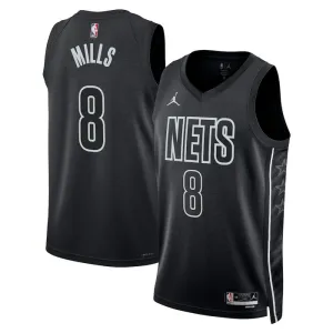 Maglia Brooklyn Nets Jordan Patty Mills 8 Statement Edition Swingman Nero - Uomo Maglia Brooklyn Nets Jordan Patty Mills 8 Statement Edition Swingman Nero - Uomo