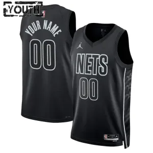 Maglia Brooklyn Nets Jordan Personalizzata Statement Edition Swingman Nero - Bambino