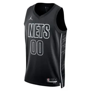 Maglia Brooklyn Nets Jordan Personalizzata Statement Edition Swingman Nero - Uomo