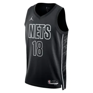 Maglia Brooklyn Nets Jordan Yuta Watanabe 18 Statement Edition Swingman Nero - Uomo