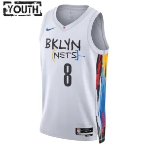 Maglia Brooklyn Nets Patty Mills 8 City Edition 2022-23 Swingman Bianco - Bambino