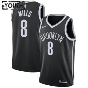 Maglia Brooklyn Nets Patty Mills 8 Icon Edition Swingman Nero - Bambino