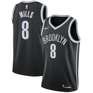 Maglia Brooklyn Nets Patty Mills 8 Icon Edition Swingman Nero - Uomo