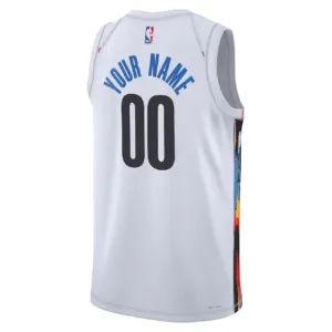 Maglia Brooklyn Nets Personalizzata City Edition 2022-23 Swingman Bianco - Uomo