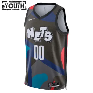 Maglia Brooklyn Nets Personalizzata City Edition 2023-24 Swingman Nero - Bambino