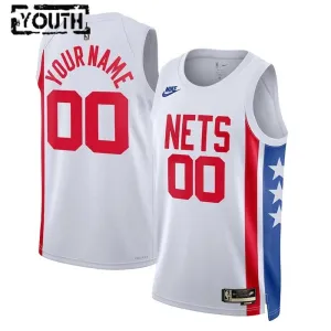 Maglia Brooklyn Nets Personalizzata Classic Edition 2022-23 Swingman Bianco - Bambino