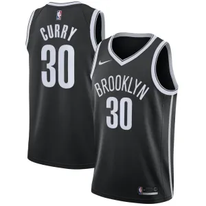 Maglia Brooklyn Nets Seth Curry 30 Icon Edition Swingman Nero - Uomo