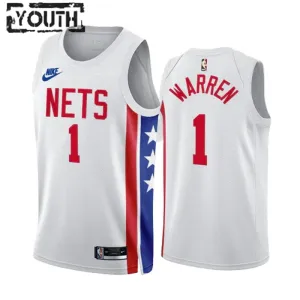Maglia Brooklyn Nets TJ Warren 1 Classic Edition 2022-23 Swingman Bianco - Bambino Maglia Brooklyn Nets TJ Warren 1 Classic Edition 2022-23 Swingman Bianco - Bambino