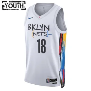 Maglia Brooklyn Nets Yuta Watanabe 18 City Edition 2022-23 Swingman Bianco - Bambino