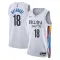 Maglia Brooklyn Nets Yuta Watanabe 18 City Edition 2022-23 Swingman Bianco - Uomo