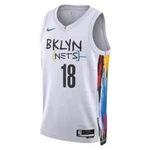 Maglia Brooklyn Nets Yuta Watanabe 18 City Edition 2022-23 Swingman Bianco - Uomo