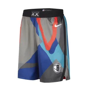 Pantaloncini Brooklyn Nets City Edition 2023-24 Swingman Nero - Uomo