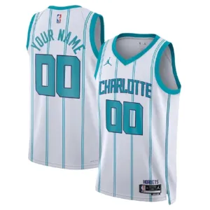 Maglia Charlotte Hornets Jordan Personalizzata Association Edition Swingman Bianco - Uomo