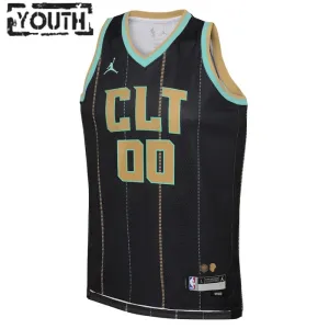 Maglia Charlotte Hornets Jordan Personalizzata City Edition 2022-23 Swingman Nero - Bambino